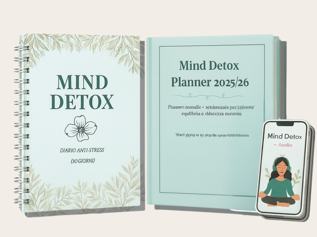 🌿 Bundle Benessere – Planner + Diario & eBook + Audio Mind Detox